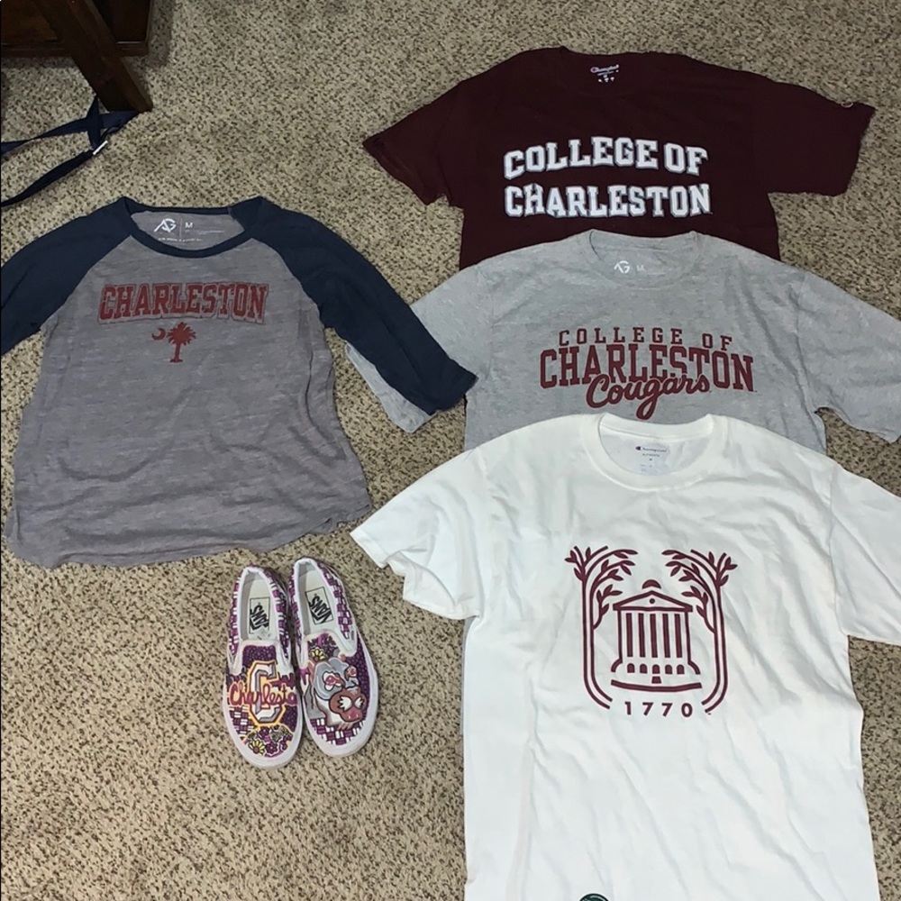 College of Charleston shirt shoes clothing bundle